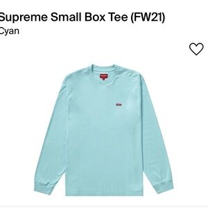 Supreme Small Box Tee in Cyan
